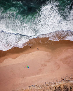 High angle view of beach