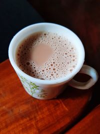 Close-up of coffee on table