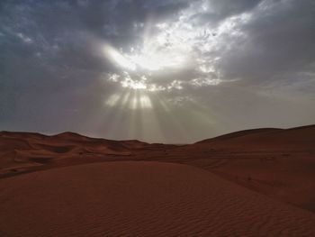 Scenic view of desert against sky