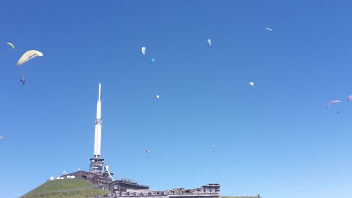 Low angle view of flying in sky