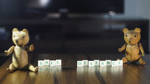 Close-up of stuffed toy on table
