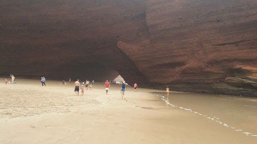 People enjoying at beach
