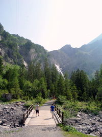 People walking on footpath