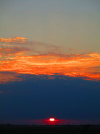 Scenic view of dramatic sky during sunset