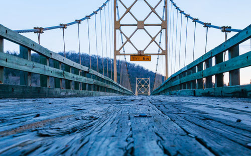 View of suspension bridge