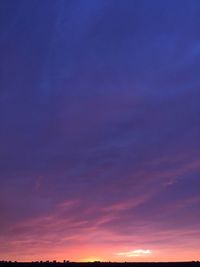 Low angle view of sky at sunset