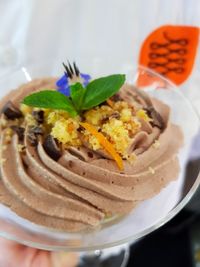 Close-up of dessert in plate
