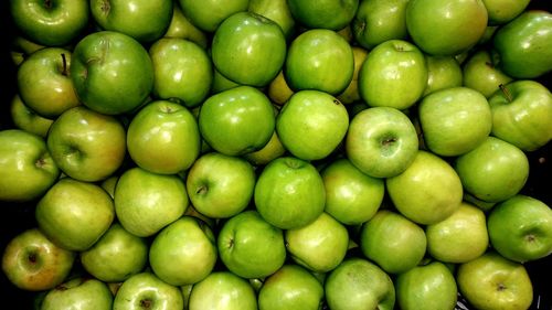 Full frame shot of apples in market
