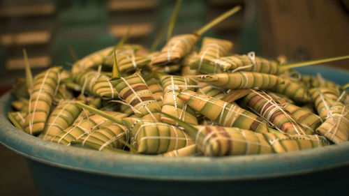 Close-up of food in bowl on table