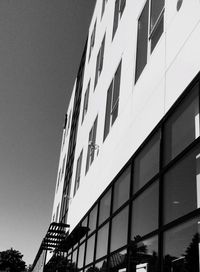 Low angle view of building against clear sky