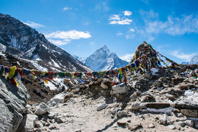 Panoramic view of mountains against sky