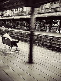 Close-up of empty bench