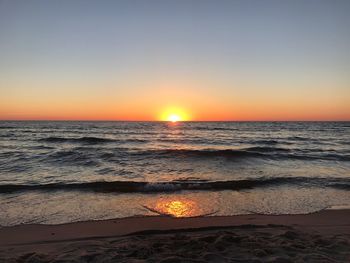 View of sea at sunset