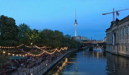 View of bridge over river