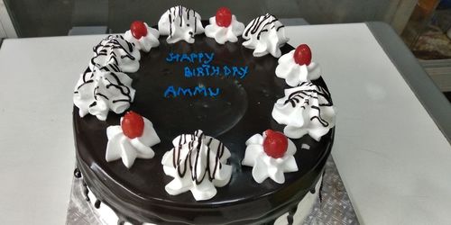 High angle view of cake