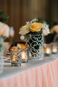 Close-up of cake on table