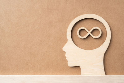 Close-up of heart shape on paper