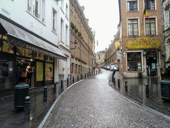 Street in city against sky