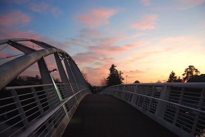 Footbridge at sunset