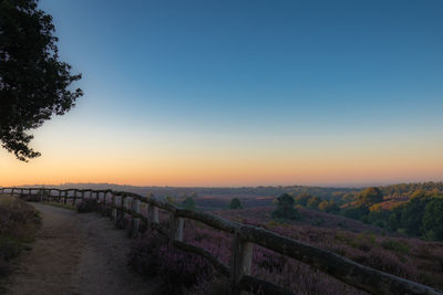 Scenic view of landscape against clear sky