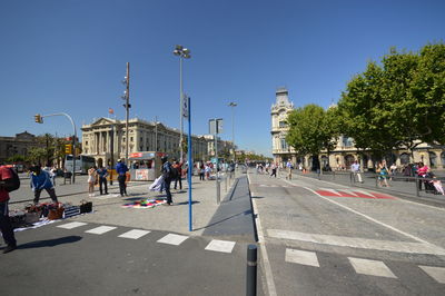 Group of people on city street