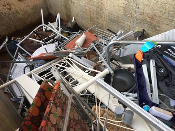 High angle view of objects