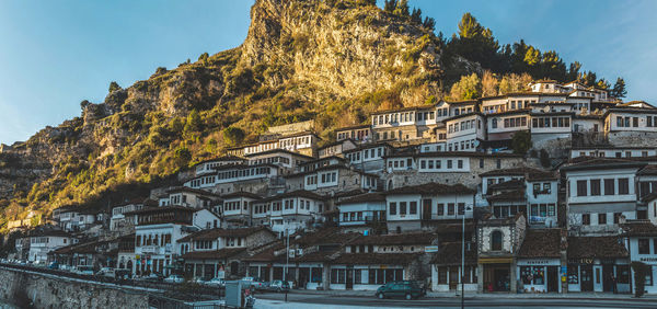 View of city against clear sky