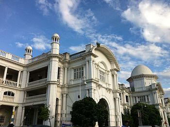 Low angle view of historical building against sky