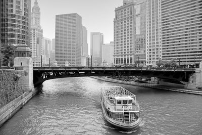 Bridge over river in city