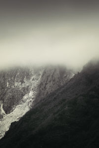 Scenic view of mountains against clear sky