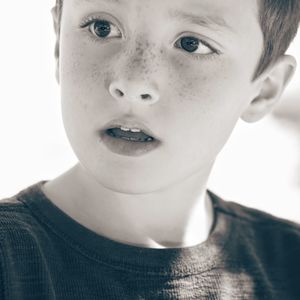 Close-up portrait of boy