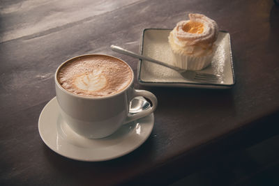 Close-up of coffee on table