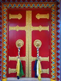 Close-up of ornate door