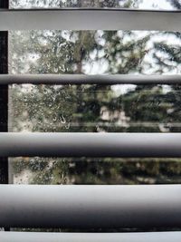 Close-up of wet window during rainy season