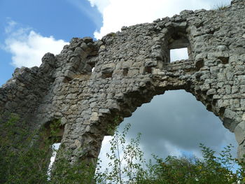 Low angle view of old ruins