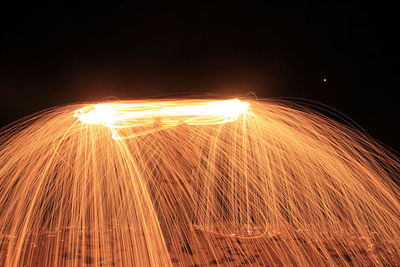 Illuminated lights at night