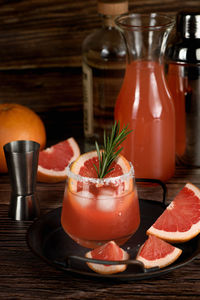 Close-up of drink on table