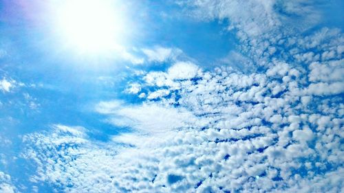 Low angle view of cloudy sky