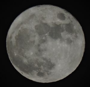 Low angle view of moon in sky