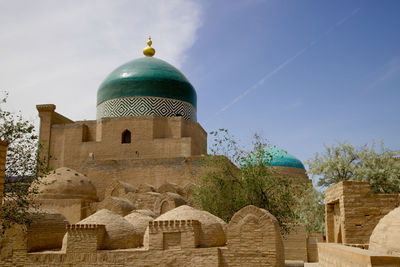 Low angle view of historic building against sky