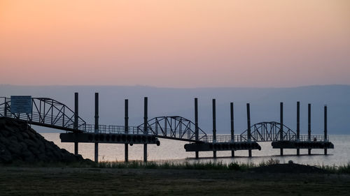 View of bridge against sky during sunset