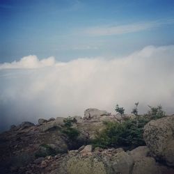 Scenic view of mountain against sky