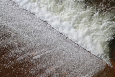 High angle view of sea waves