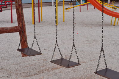 Empty swings at playground