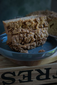 Close-up of cake on plate