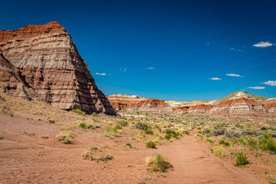 Scenic view of rocky mountains against sky