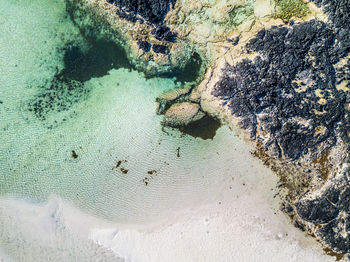 High angle view of sea shore