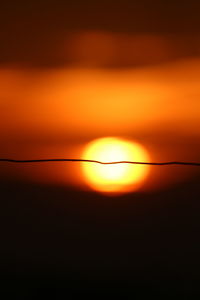 Scenic view of orange sky during sunset