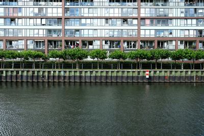 View of building in water