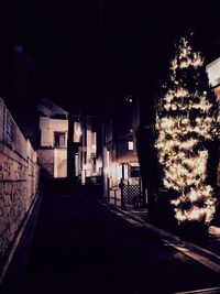 Empty road at night